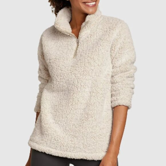 Eddie Bauer Women's Fireside Plush 1/4-Zip Fleece - Picture 3 of 4